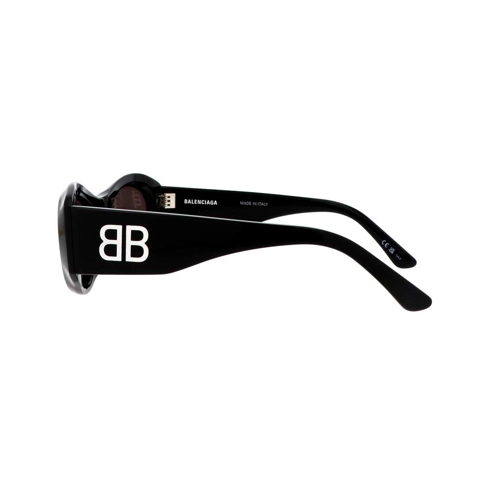 NWT Balenciaga BB0396SK Black Oval 55mm Sunglasses - Picture 5 of 5